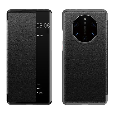 Huawei Mate 40 RS用手帳型 レザーケース スタンド カバー LF1 ファーウェイ ブラック