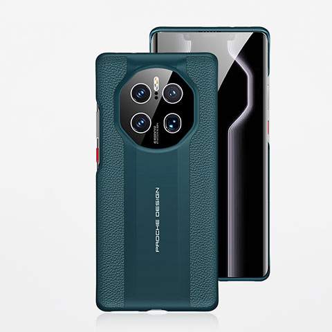 Huawei Mate 50 RS用ケース 高級感 手触り良いレザー柄 JB5 ファーウェイ グリーン