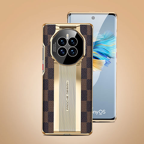 Huawei Mate 50E用ケース 高級感 手触り良いレザー柄 JB8 ファーウェイ ブラウン