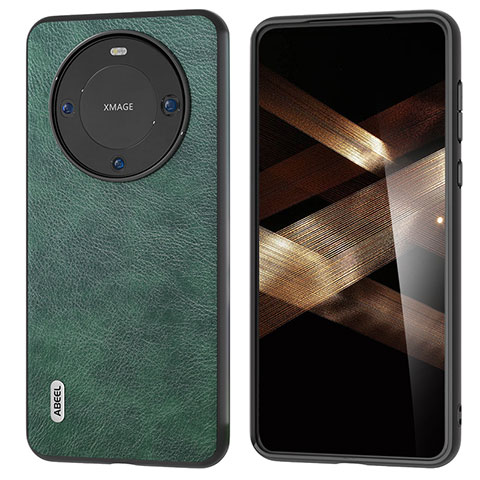 Huawei Mate 60用ケース 高級感 手触り良いレザー柄 B06H ファーウェイ グリーン