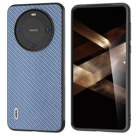 Huawei Mate 60用ケース 高級感 手触り良いレザー柄 BH3 ファーウェイ ネイビー