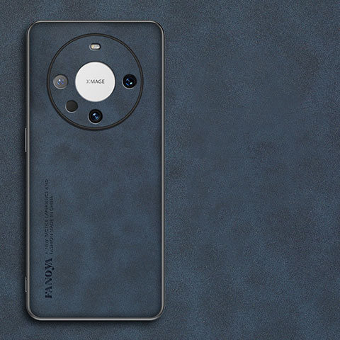 Huawei Mate 60 Pro用ケース 高級感 手触り良いレザー柄 S01 ファーウェイ ネイビー