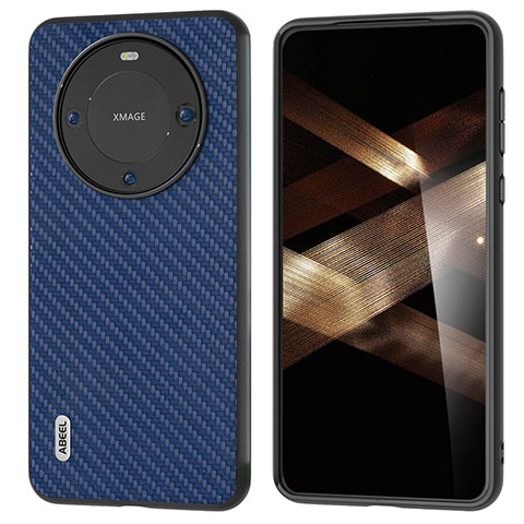 Huawei Mate 60 Pro用ケース 高級感 手触り良いレザー柄 BH3 ファーウェイ ミッドナイトネイビー