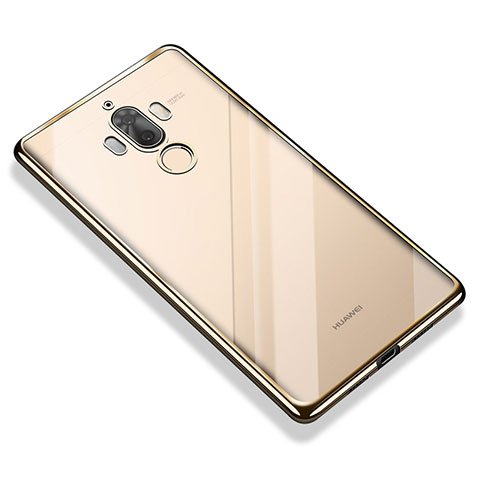 Huawei Mate 9用極薄ソフトケース シリコンケース 耐衝撃 全面保護 クリア透明 H05 ファーウェイ ゴールド