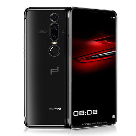 Huawei Mate RS用極薄ソフトケース シリコンケース 耐衝撃 全面保護 クリア透明 H01 ファーウェイ ブラック