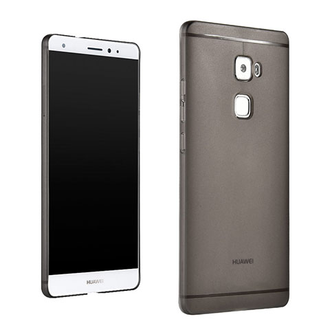 Huawei Mate S用極薄ソフトケース シリコンケース 耐衝撃 全面保護 クリア透明 カバー ファーウェイ グレー