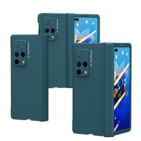 Huawei Mate X2用ハードケース プラスチック 質感もマット 前面と背面 360度 フルカバー ZL6 ファーウェイ グリーン