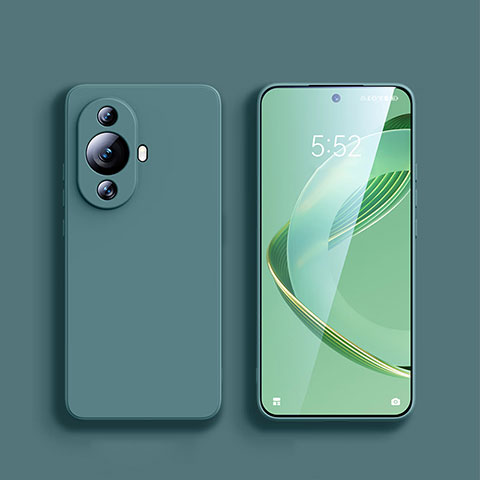 Huawei Nova 11用360度 フルカバー極薄ソフトケース シリコンケース 耐衝撃 全面保護 バンパー YK1 ファーウェイ モスグリー