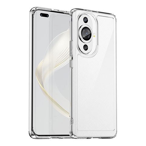 Huawei Nova 11 Pro用ハイブリットバンパーケース クリア透明 プラスチック カバー J01S ファーウェイ クリア