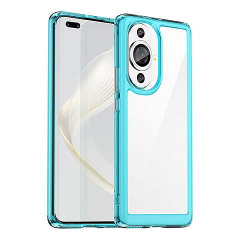 Huawei Nova 11 Ultra用ハイブリットバンパーケース クリア透明 プラスチック カバー J01S ファーウェイ ネイビー