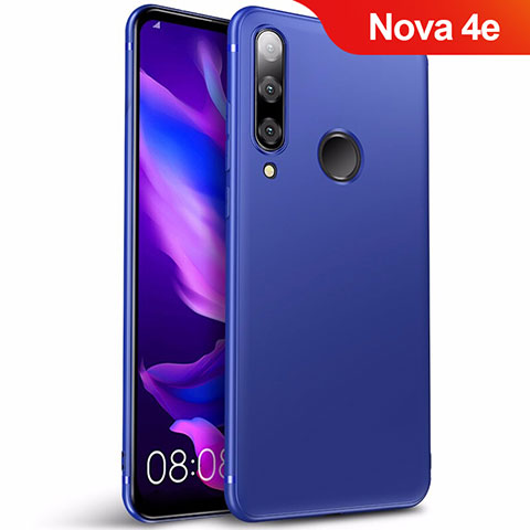 Huawei Nova 4e用極薄ソフトケース シリコンケース 耐衝撃 全面保護 S03 ファーウェイ ネイビー