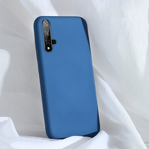 Huawei Nova 5 Pro用360度 フルカバー極薄ソフトケース シリコンケース 耐衝撃 全面保護 バンパー C03 ファーウェイ ネイビー