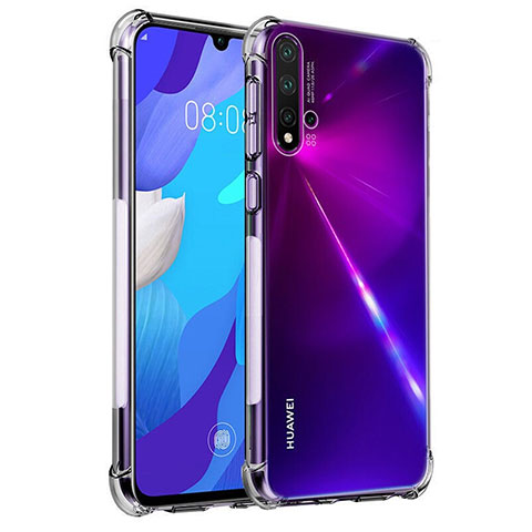 Huawei Nova 5 Pro用極薄ソフトケース シリコンケース 耐衝撃 全面保護 クリア透明 K02 ファーウェイ クリア