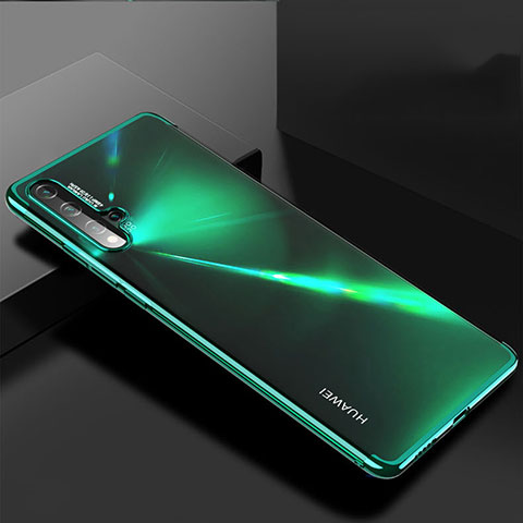 Huawei Nova 5 Pro用極薄ソフトケース シリコンケース 耐衝撃 全面保護 クリア透明 H03 ファーウェイ グリーン