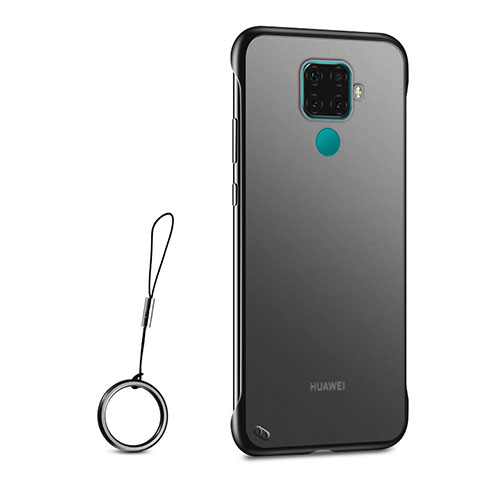 Huawei Nova 5i Pro用ハードカバー クリスタル クリア透明 H01 ファーウェイ ブラック