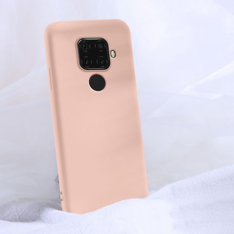 Huawei Nova 5i Pro用360度 フルカバー極薄ソフトケース シリコンケース 耐衝撃 全面保護 バンパー S03 ファーウェイ ピンク