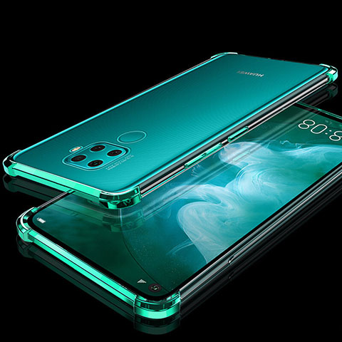 Huawei Nova 5i Pro用極薄ソフトケース シリコンケース 耐衝撃 全面保護 クリア透明 H07 ファーウェイ グリーン