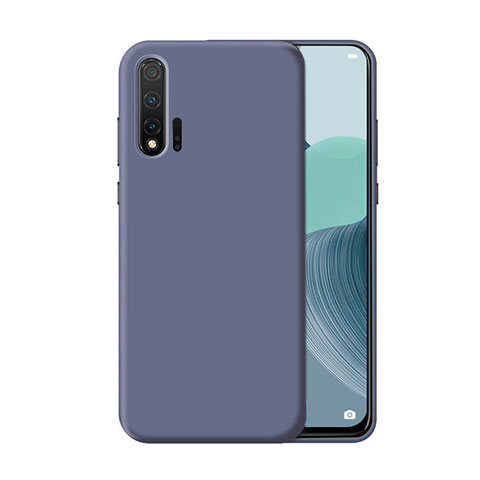 Huawei Nova 6 5G用360度 フルカバー極薄ソフトケース シリコンケース 耐衝撃 全面保護 バンパー C04 ファーウェイ パープル