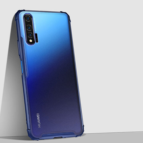 Huawei Nova 6 5G用ハイブリットバンパーケース クリア透明 プラスチック 鏡面 カバー H02 ファーウェイ ネイビー