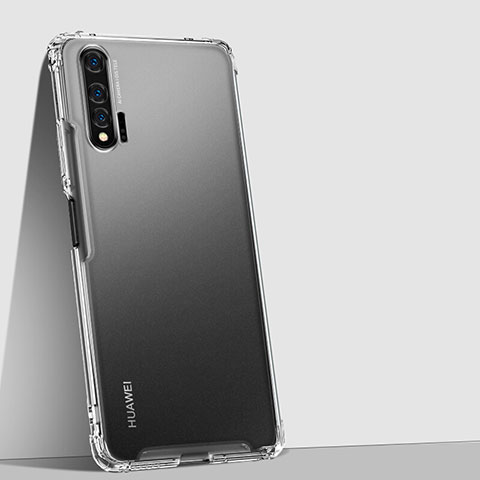 Huawei Nova 6用ハイブリットバンパーケース クリア透明 プラスチック 鏡面 カバー H02 ファーウェイ クリア