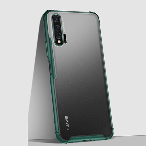 Huawei Nova 6用極薄ケース クリア透明 プラスチック 質感もマットU02 ファーウェイ グリーン