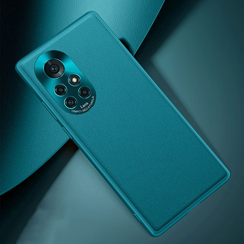 Huawei Nova 8 Pro 5G用ケース 高級感 手触り良いレザー柄 S03 ファーウェイ シアン