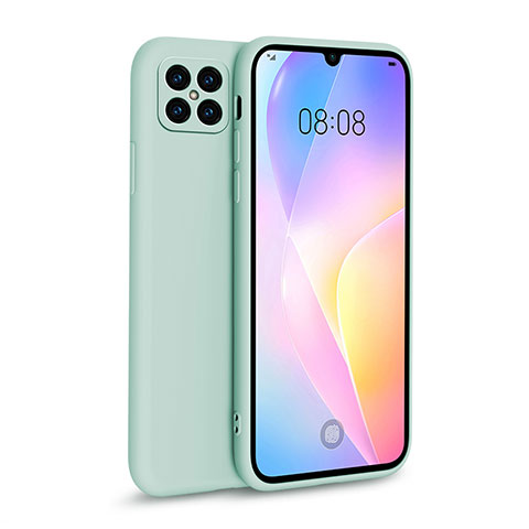 Huawei Nova 8 SE 5G用360度 フルカバー極薄ソフトケース シリコンケース 耐衝撃 全面保護 バンパー ファーウェイ シアン