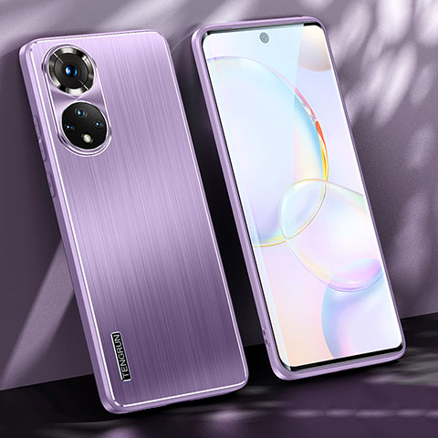 Huawei Nova 9用ケース 高級感 手触り良い アルミメタル 製の金属製 兼シリコン カバー JL1 ファーウェイ パープル