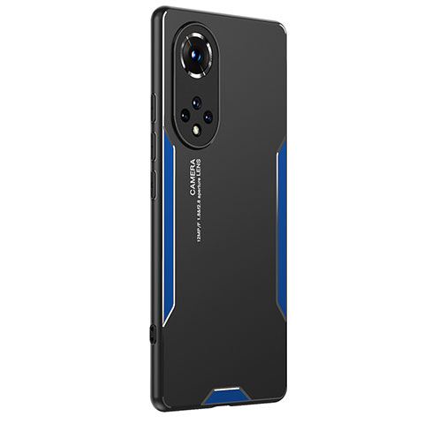 Huawei Nova 9 Pro用ケース 高級感 手触り良い アルミメタル 製の金属製 兼シリコン カバー PB2 ファーウェイ ネイビー