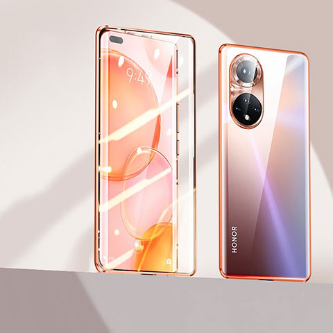 Huawei Nova 9 Pro用ケース 高級感 手触り良い アルミメタル 製の金属製 360度 フルカバーバンパー 鏡面 カバー P03 ファーウェイ ゴールド