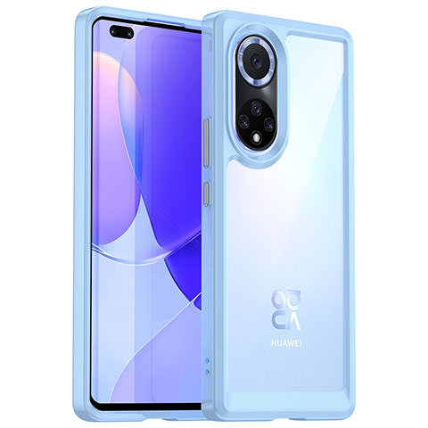 Huawei Nova 9 Pro用ハイブリットバンパーケース クリア透明 プラスチック カバー J01S ファーウェイ ブルー