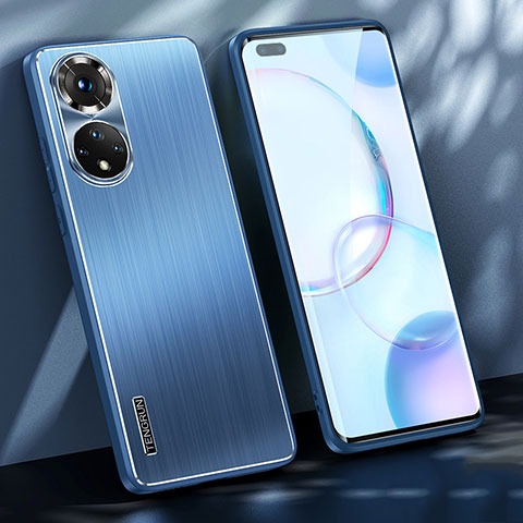 Huawei Nova 9 Pro用ケース 高級感 手触り良い アルミメタル 製の金属製 兼シリコン カバー JL1 ファーウェイ ネイビー