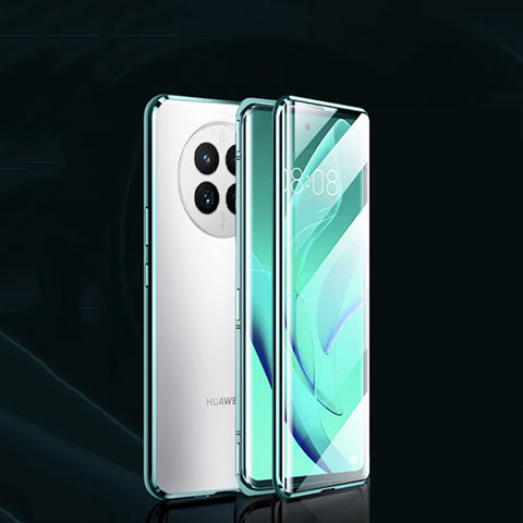 Huawei Nova Y91用ケース 高級感 手触り良い アルミメタル 製の金属製 360度 フルカバーバンパー 鏡面 カバー P01 ファーウェイ グリーン