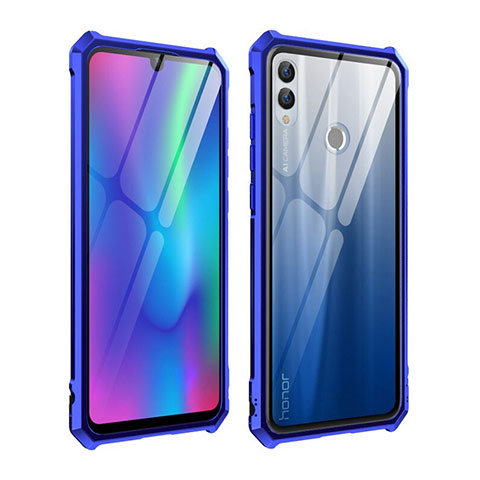 Huawei P Smart (2019)用ケース 高級感 手触り良い アルミメタル 製の金属製 バンパー 鏡面 カバー ファーウェイ ネイビー