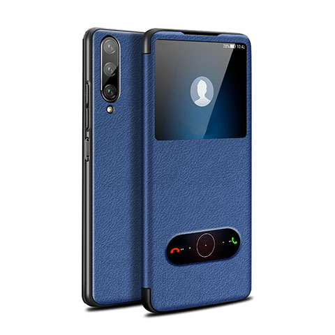 Huawei P Smart Pro (2019)用手帳型 レザーケース スタンド カバー L06 ファーウェイ ネイビー