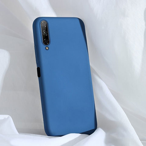 Huawei P Smart Pro (2019)用360度 フルカバー極薄ソフトケース シリコンケース 耐衝撃 全面保護 バンパー S04 ファーウェイ ネイビー