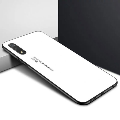 Huawei P Smart Z (2019)用ハイブリットバンパーケース プラスチック 鏡面 カバー M01 ファーウェイ ホワイト