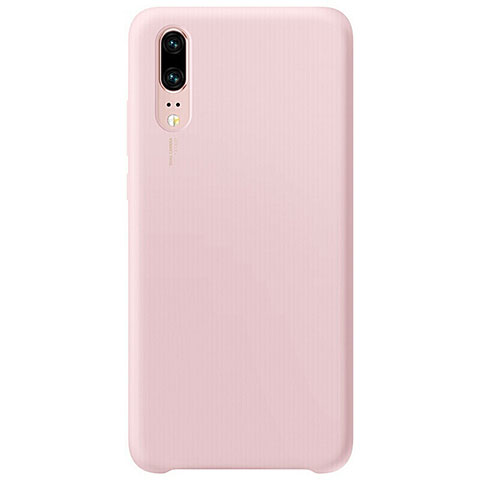 Huawei P20用360度 フルカバー極薄ソフトケース シリコンケース 耐衝撃 全面保護 バンパー C02 ファーウェイ ピンク