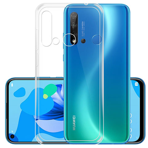 Huawei P20 Lite (2019)用極薄ソフトケース シリコンケース 耐衝撃 全面保護 クリア透明 K01 ファーウェイ クリア