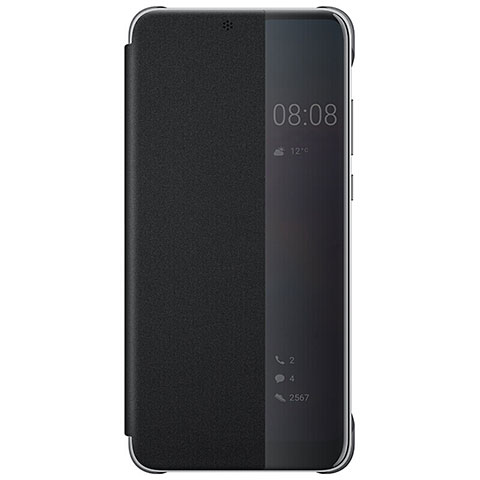 Huawei P20 Pro用手帳型 レザーケース スタンド 鏡面 カバー L05 ファーウェイ ブラック