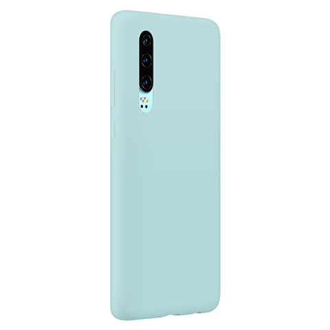 Huawei P30用極薄ソフトケース シリコンケース 耐衝撃 全面保護 S05 ファーウェイ ブルー