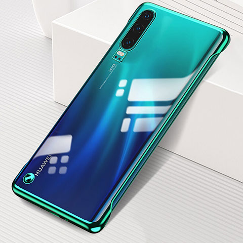 Huawei P30用ハードカバー クリスタル クリア透明 S02 ファーウェイ グリーン