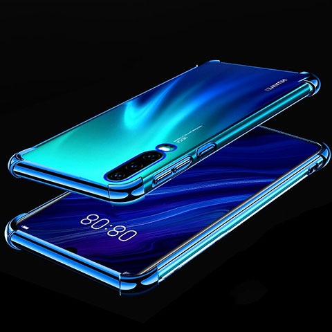 Huawei P30用極薄ソフトケース シリコンケース 耐衝撃 全面保護 クリア透明 S03 ファーウェイ ネイビー