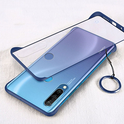 Huawei P30 Lite New Edition用極薄ケース クリア透明 プラスチック 質感もマットH03 ファーウェイ ネイビー