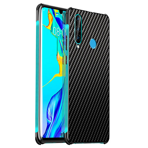 Huawei P30 Lite XL用ケース 高級感 手触り良い アルミメタル 製の金属製 カバー T06 ファーウェイ シアン