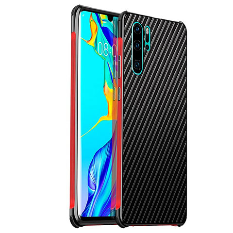 Huawei P30 Pro用ケース 高級感 手触り良い アルミメタル 製の金属製 カバー S01 ファーウェイ レッド