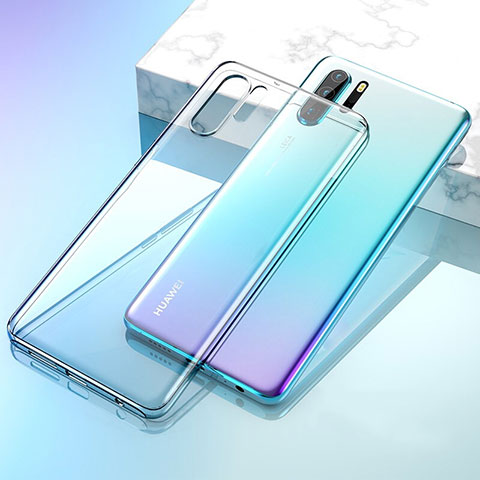 Huawei P30 Pro用極薄ソフトケース シリコンケース 耐衝撃 全面保護 クリア透明 K02 ファーウェイ クリア