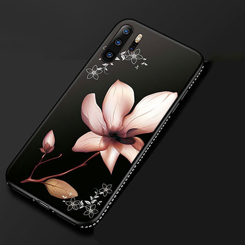 Huawei P30 Pro New Edition用シリコンケース ソフトタッチラバー 花 カバー S01 ファーウェイ ピンク