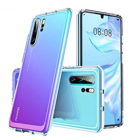 Huawei P30 Pro New Edition用ハイブリットバンパーケース クリア透明 プラスチック 鏡面 カバー M02 ファーウェイ クリア