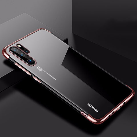 Huawei P30 Pro New Edition用極薄ソフトケース シリコンケース 耐衝撃 全面保護 クリア透明 H03 ファーウェイ ローズゴールド